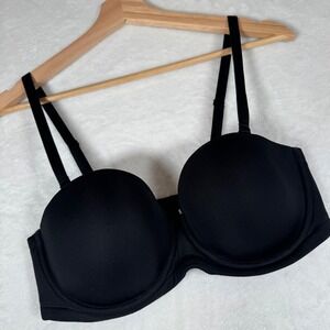 Wacoal Red Carpet Strapless Bra Black 36D Underwire 854119 Convertible Womens